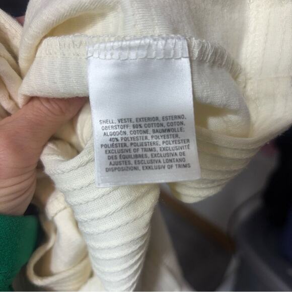 NWT Anthrolopogie 9-H15 Stcl Ivory Short Sleeve Mock Neck Shirt Size XS - Picture 10 of 13